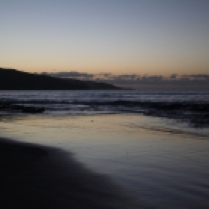 zum Sonnenuntergang noch schnell an einen Strand....